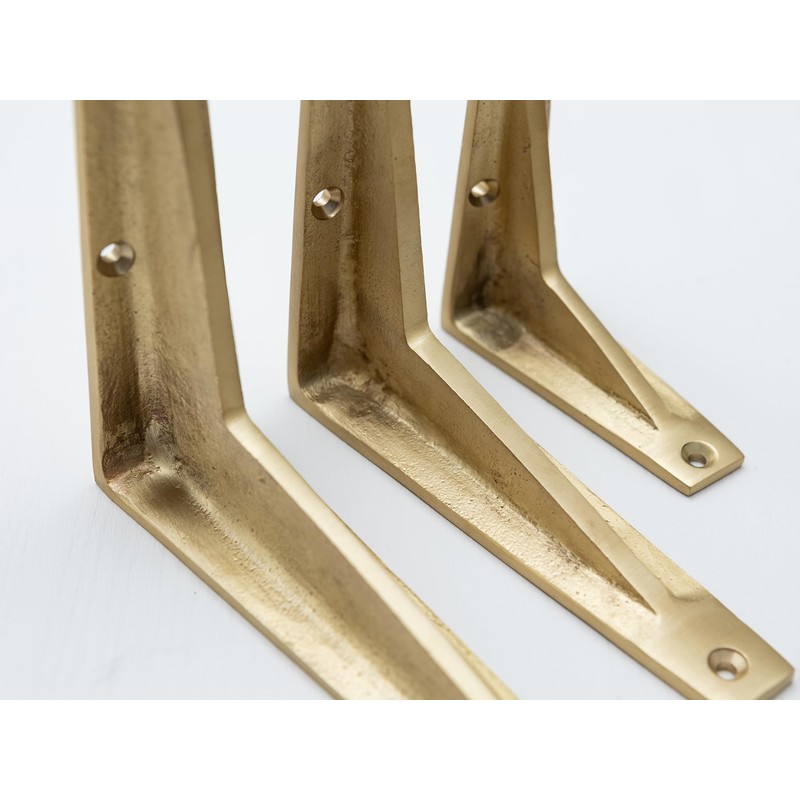 Satin Brass Shelf Brackets | Heavy Duty Brackets for Kitchen