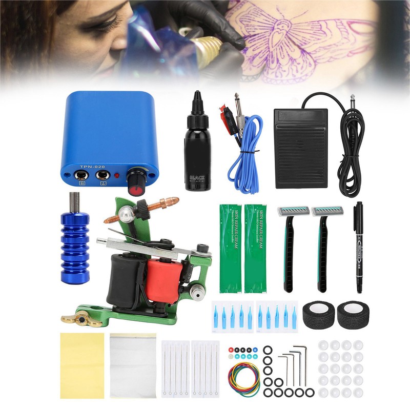 Complete Tattoo Machine Kit Professional Tattoo Coils Machine Tattoo Clip