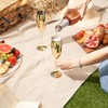 Oak & Steel 6 Gold Champagne Flutes, 280ml - Stainless