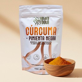 Cúrcuma en Polvo con Pimienta Negra 100 g NATURA ROOTS SUPERFOODS