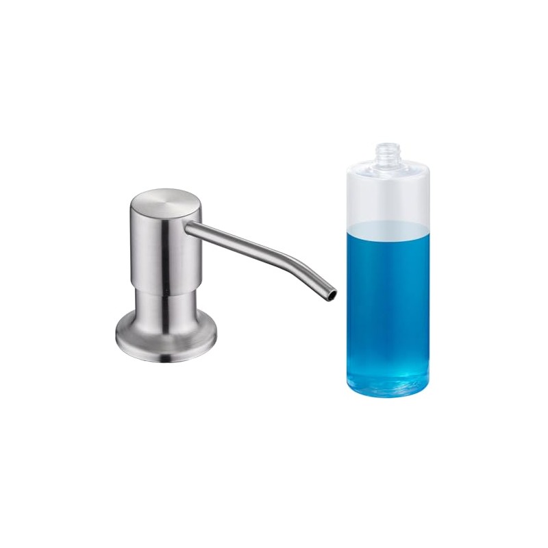 Sink Soap Dispenser Brushed Nickel, Soap Dispenser for Kitchen Sink