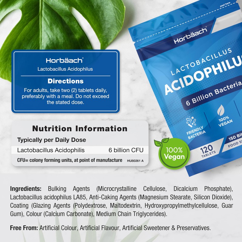 Acidophilus Probiotic Tablets | 6 Billion CFU | Probiotic Supplement