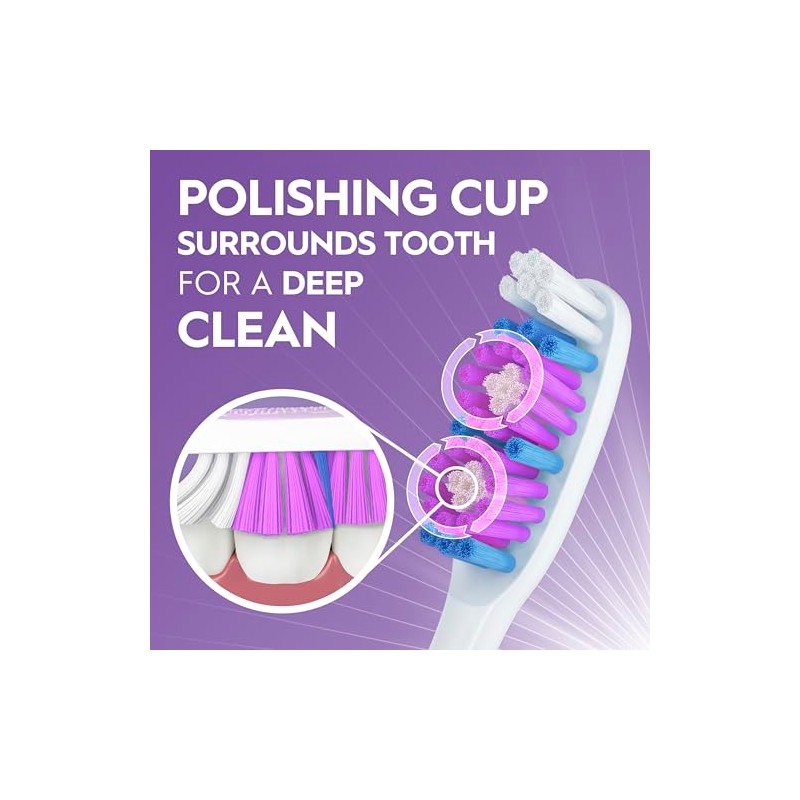 Oral-B Cepillos de dientes manuales luminosos vívidos, suaves, 4 unidades