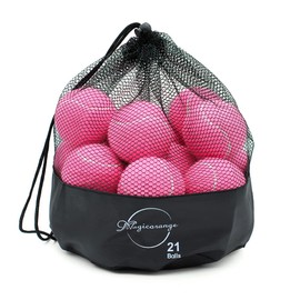 Magicorange Tennis Balls, 21 Pack Advanced Training Tennis Balls Practice Balls, Come with Mesh Bag for Easy Transport, Good for Beginner Training Ball (Pink)