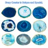 Blue Agate Coasters Set of 4 with Gift Box, Luxiv