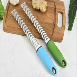 Hoshen 5 Colors Stainless Steel Lemon Grater, Multifunctional Cheese Grater, Sharp Stainless Steel Blade and Protective Cover, Safe Dishwasher - Green