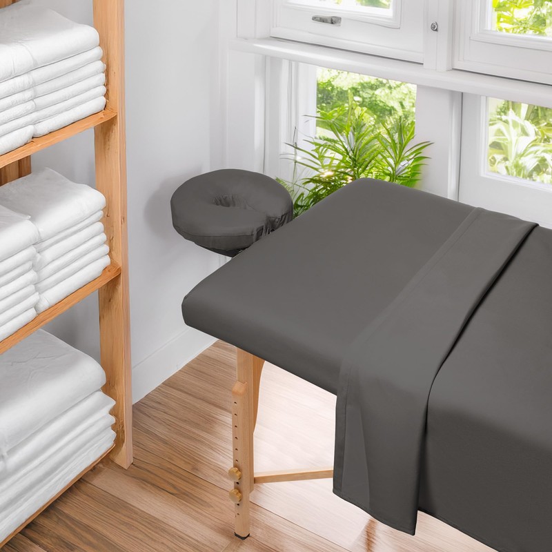 Saloniture 3-Piece Microfiber Massage Table Sheet Set - Premium Facial