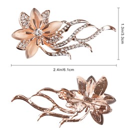 Orchid Artificial Rhinestone Opal Brooch Pins for Dress Sweater Scarf, Wedding Party Decoration Brooch 1 Pack