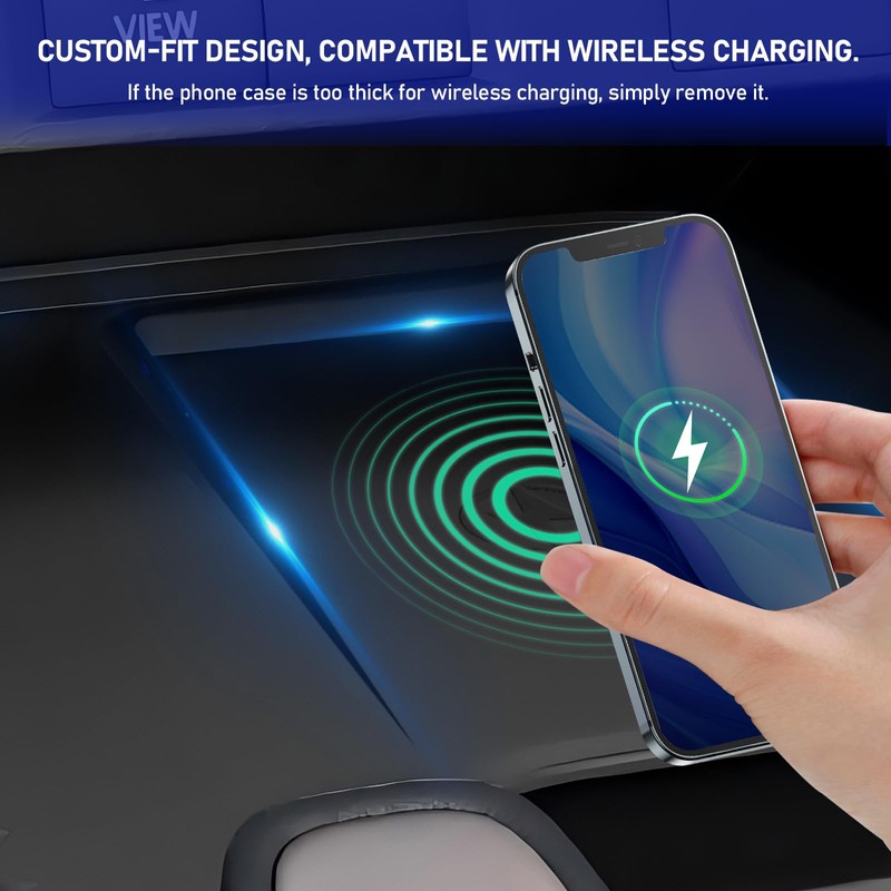 Wireless Charging Anti-Slip Mat Compatible with Grand Highlander Accessories-Center Console