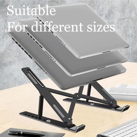 Foldable Laptop Stand - Folding Tablet Stand | Cooling Liftable Bracket | Portable Laptop Holder | Adjustable Height Ventilated Cooling Notebook Stand | Laptop Mount for Laptop, Computer and Tablet