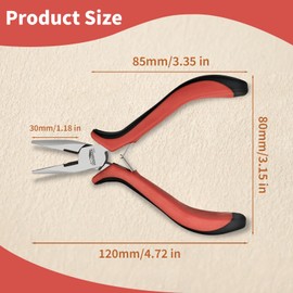HOUSERAN Small Needle Nose Pliers 5"/12cm-5 Pack Mini Needle Nose Pliers, Spring Loaded Needle Nose Pliers, Jewelry Pliers Needle Nose for Jewelry Making