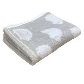 Imabari Towel Face Towel, 1 Sheet, Hedgehog Pattern, 13.4 x 31.5 inches (34 x 80 cm), Made in Japan, Cute Animal Pattern, Fluffy, Water Absorbent, Kindergarten, Nursery School, Cute, Quick Drying,