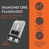 Diamond Ore Keychain Flashlight 900 Lumens Rechargeable Mini LED Flashlight