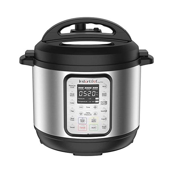 Instant Pot Duo Plus 9-in-1 Electric Pressure Cooker, Slow Cooker, Rice Cooker, Steamer, SautÃ©, Yogurt Maker, Warmer & Sterilizer, Includes App With Over 800 Recipes, Stainless Steel, 8 Quart