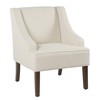 HomePop Upholstered Classic Swoop Arm Accent Chair Home Décor, Cream