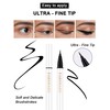 Erinde Eyeliner Stift mit Ultra-Feiner Spitze, Wasserfest & Wischfest, Flüssig-Eyeliner
