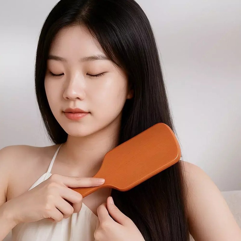 느티나무 [yck30]우드 헤어브러시 쿠션 느티나무 정돈[뷰티] Wood Hair Brush Cushion