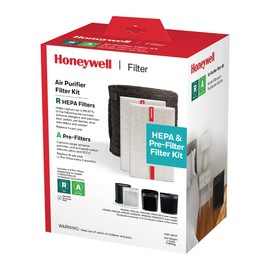 Honeywell - Kit de Filtro purificador de Aire HEPA – Incluye 2 filtros HEPA R y 1 Rollo de prefiltro A con Plantilla de Corte