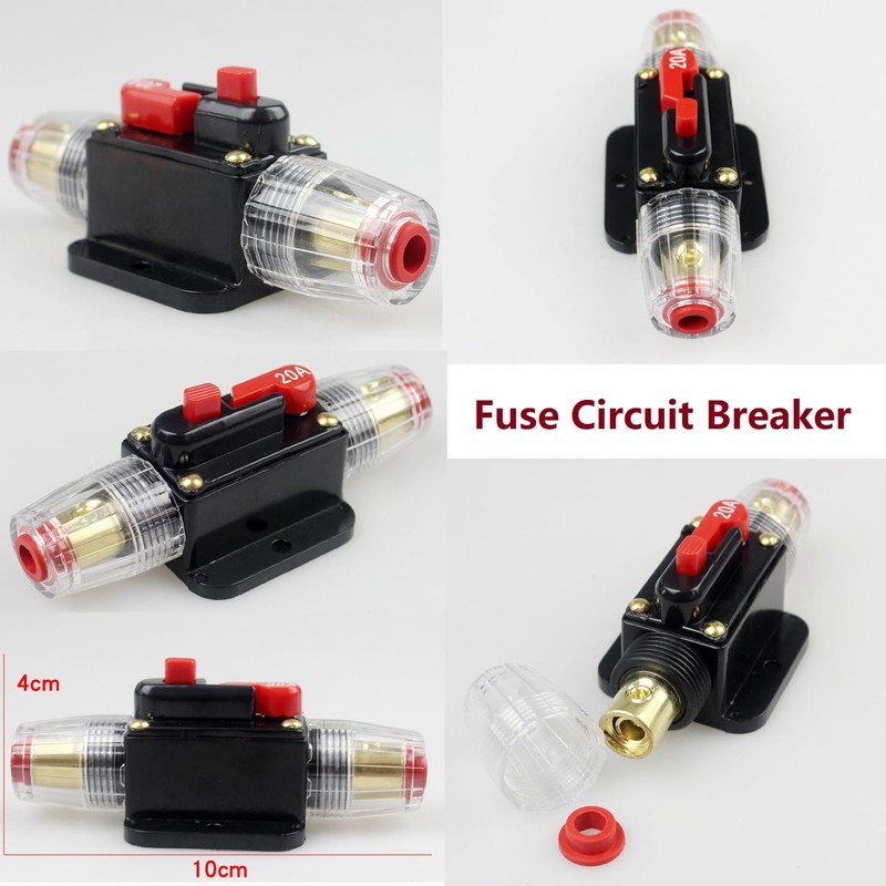 MiJunHD 40 Amp Manual Reset Circuit Breaker,12V-24V DC Inline Fuse