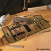16OZ Waxed Canvas Tool Roll Bag, Heavy Duty Tool Storage