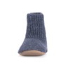 MUK LUKS Men's Morty Ragg Wool Slipper Sock, Denim, Medium
