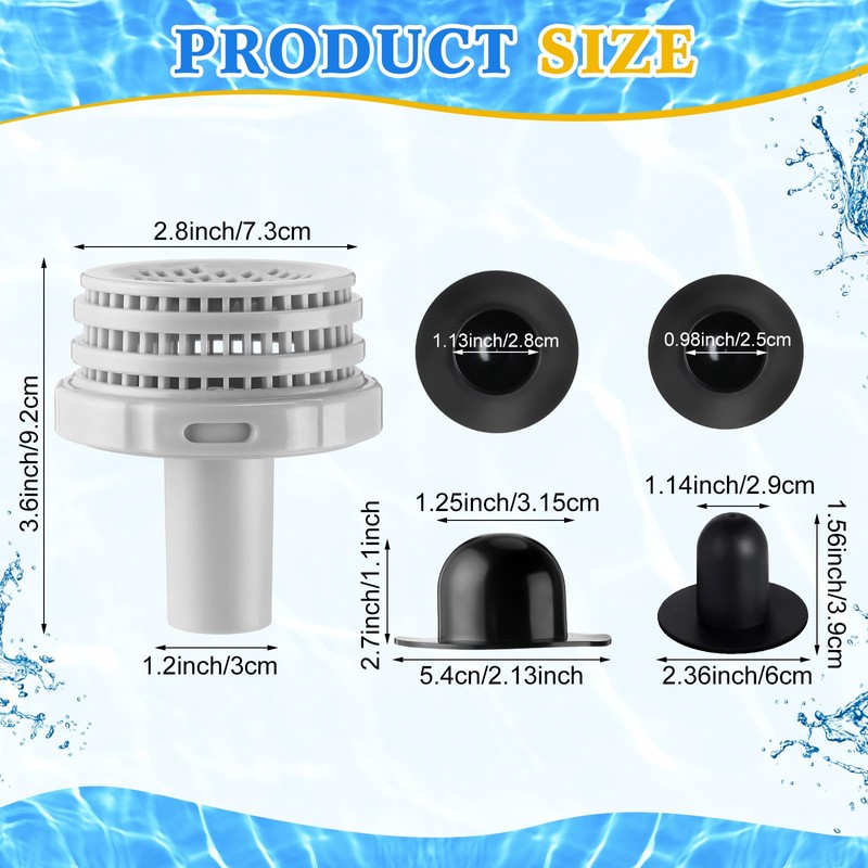Pushglossy 13 Pcs Swimming Pool Water Jet Connectors Replacement Parts