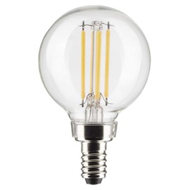 Satco 21810-4G16.5/LED/CL/927/120V/E12/2CD Globe (S21810) Globe Style Antique Filament LED Light Bulb
