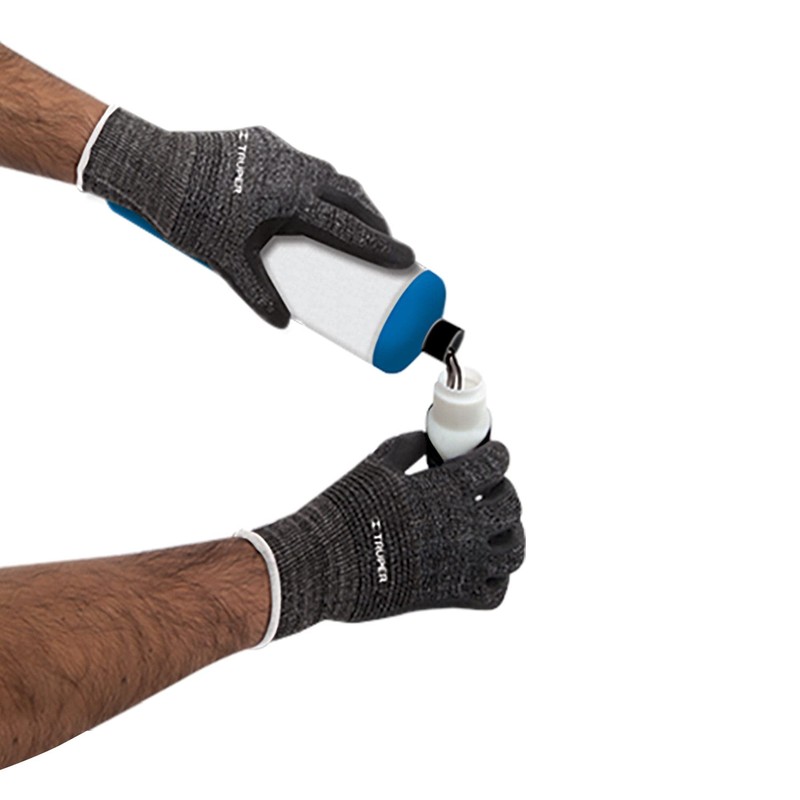 Truper GU-131, Guantes de nylon recubierto de nitrilo, máximo agarre,