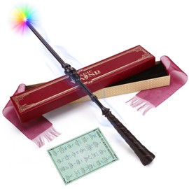 ShinySong Rechargeable Light Up Wizard Wand with Gradient Lighting,Illuminating Magic Witch Wands for Kids Christmas Cosplay Party, Helix