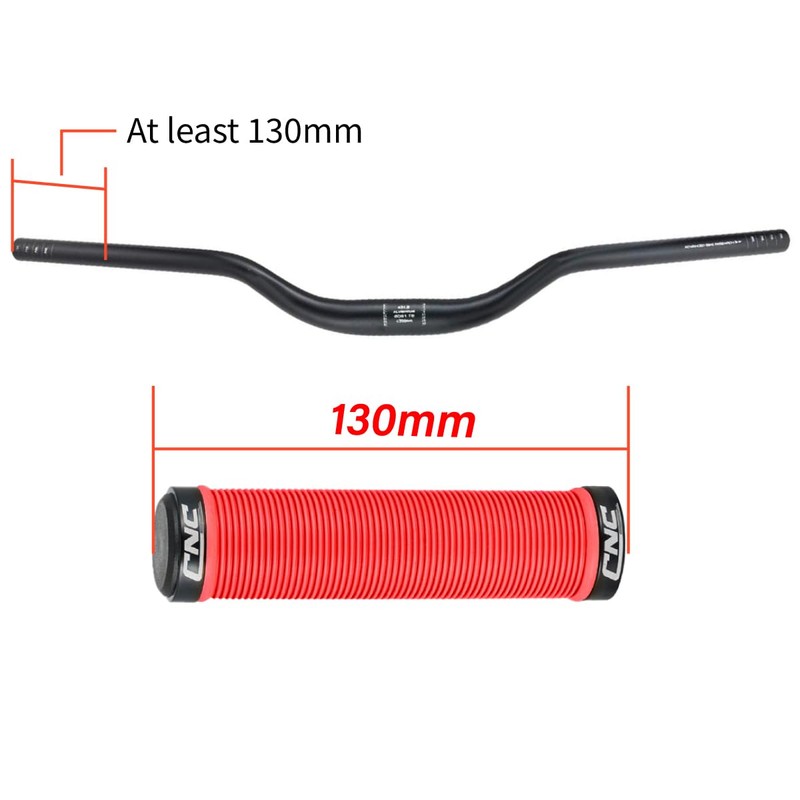 CNCLOL Mountain Bike Handlebar Grips,Bicycle Handlebar Grips for MTB/BMX,Red