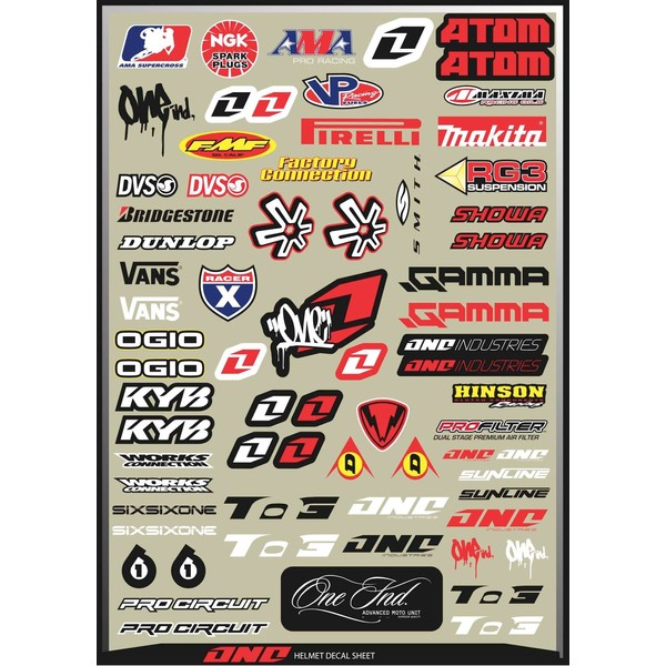 Fox Stickers Sponsor Motorcycle Compatible with Honda Yamaha KTM Cross