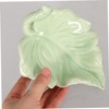 SHOWERORO Ceramic Leaf Shaped Self-draining Soap Dish for Bathroom Stylish