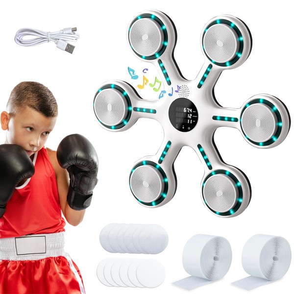 Mostop Music Boxing Machine with Boxing Gloves, Wall Mounted Smart