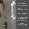16 Inch Long Suction Grab Bar for Bathroom Indicator Light,