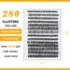 Lash Clusters 280 Pcs 30D+40D-C-9-15MIX B&Q LASH Individual Lashes 10D