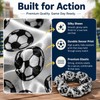 20Pcs Soccer Scrunchies Soccer Sports Ponytails Elastic Hair Bands