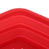 Red Silicone Microwave Splatter Cover with Handle Collapsible Microwave Food