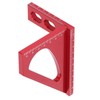 3D Mitre Angle Ruler Aluminum Alloy Professional Red 45 Degree