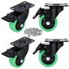 YOOGAA Swivel Caster Wheels Heavy Duty Safety Dual Locking Industrial