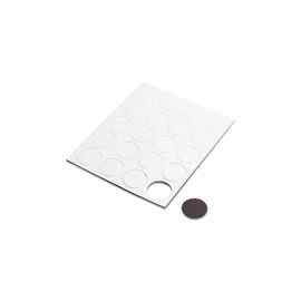 U Brands Heavy-Duty Board Magnets, Circles, White, 0.75" Diameter, 20/Pack
