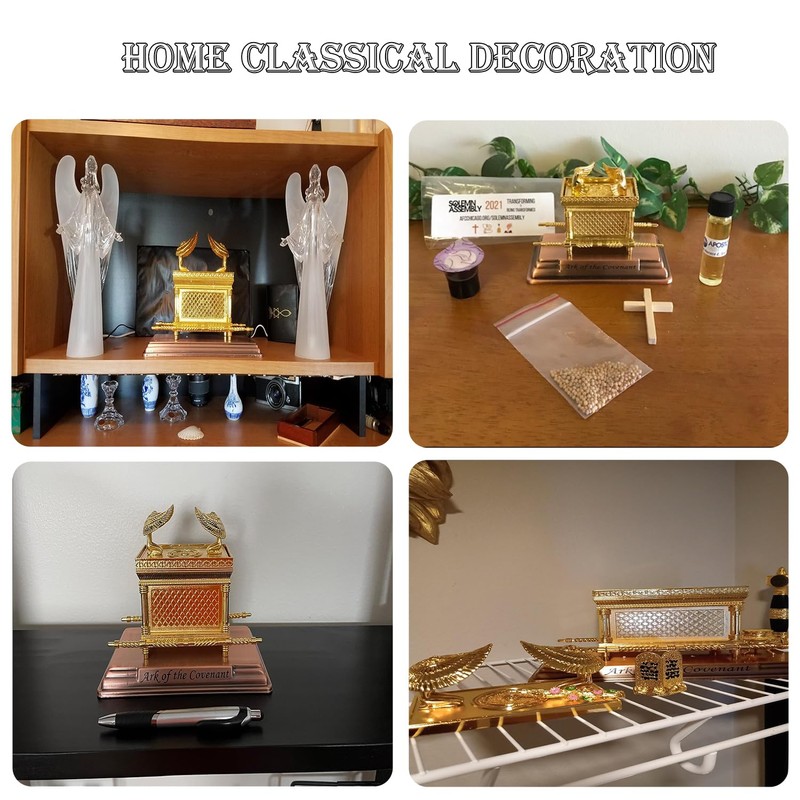 Prefdo Ark of The Covenant Replica, Gold Plated Statue with