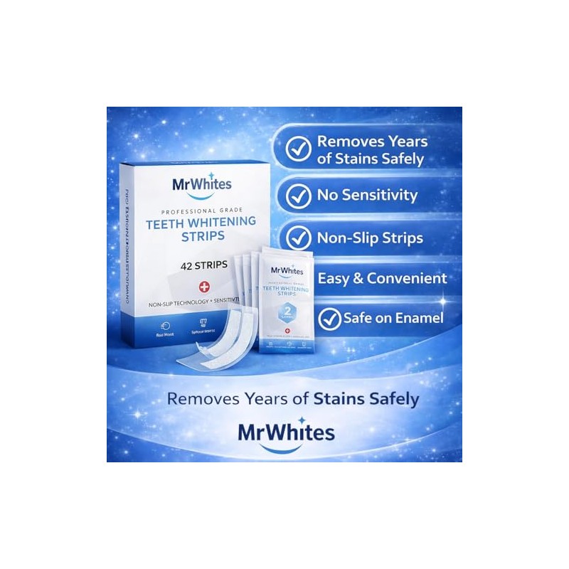 Teeth Whitening Strips Professional Strength – 21 Treatments (42 Strips)