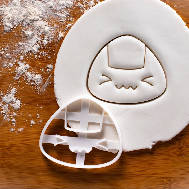 Set of 2 Onigiri Cookie Cutters (Shapes: Nervous & Happy),