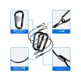 Selens Tape Holder, Tape Hooker, Lumbar Tool, Tape Carrying Carabiner, Alloy Steel Hanging Rope, Set of 2 Gaffers Tape/Vinyl Tape Hanging, Holder Perfect for Stage, Filmmaking and Storage