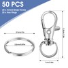50 PCS in 25 Sets, Metal Swivel Lobster Claw Clasps,