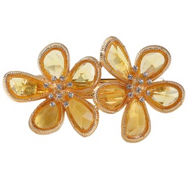 Austrian Crystal Bridal Hair Barrettes, Rhinestones Vintage Hair Clips, Sparkly Glitter Crystal Hairgrip Wedding Hair Headwear Accessories for Women Girls (Yellow)