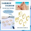 FIOROYAL 6Pcs 14K Gold Filled Toe Rings Adjustable Gold Toe