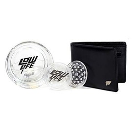 Lowlife Grinder, Ashtray & Wallet Gift Set in Black