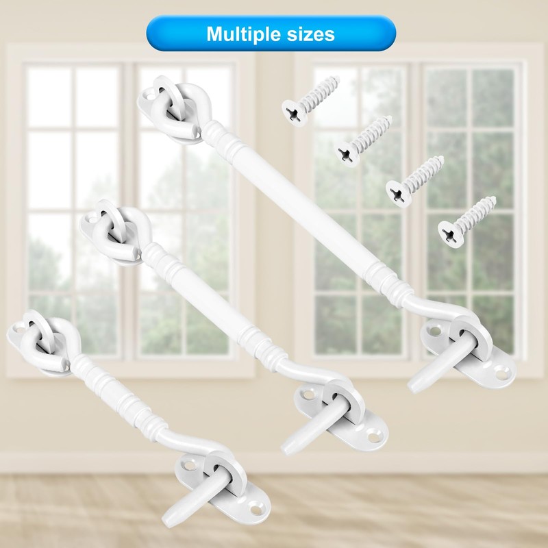 Gate Hook and Eye Latch,White Door Latches for Internal Door