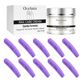 Lj Oceaura Crema Para Unas 50g + 10 Limas Buffer Media Luna